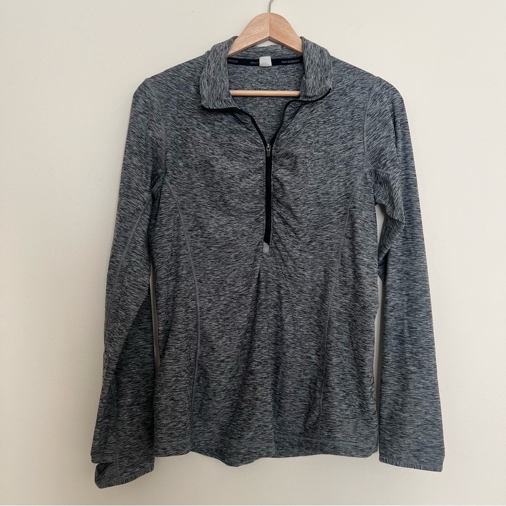 New Balance Gray Quarter-Zip Pullover